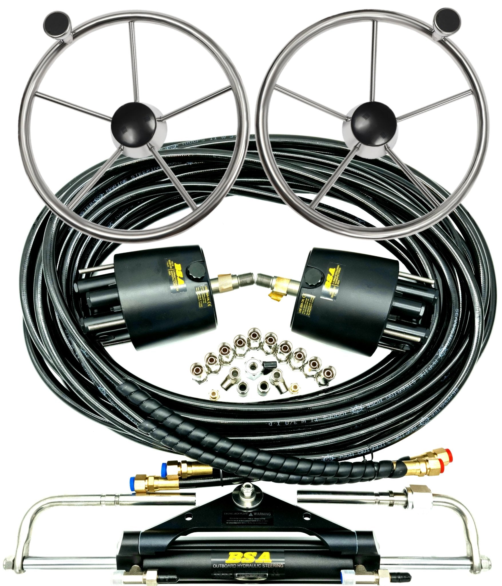 Twin Helm Hydraulic Outboard Motor Steering Kit up to 150HP - Boat Steering Australia