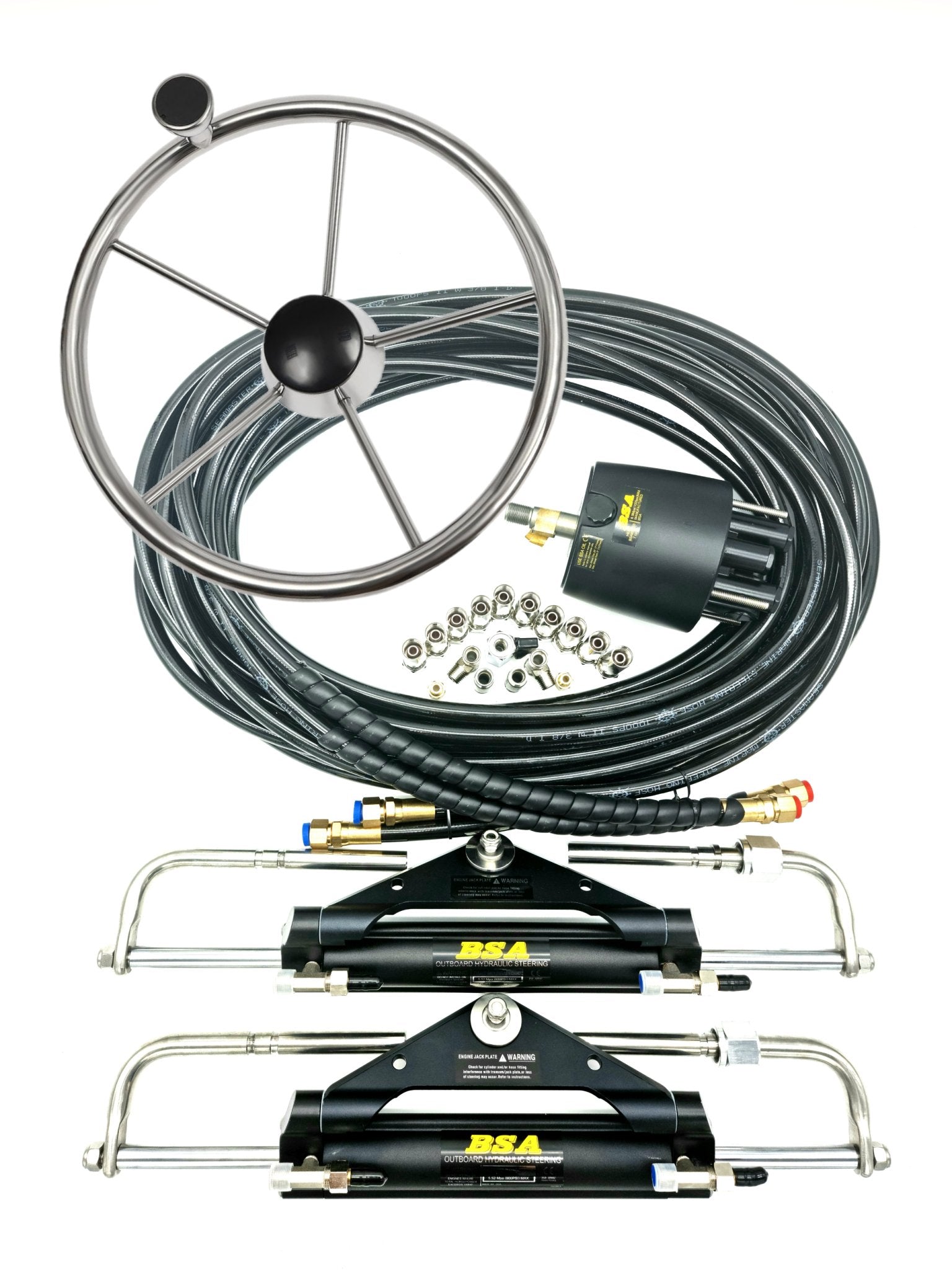 Twin Outboard Hydraulic Steering Up To Total 300HP - Boat Steering Australia