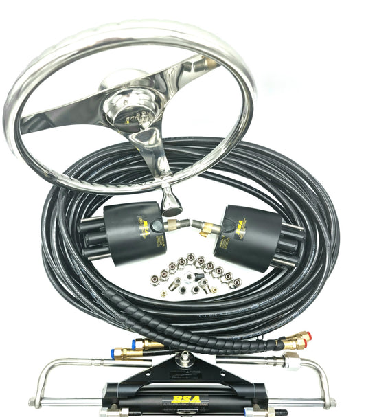 Twin Helm Hydraulic Outboard Motor Steering Kit up to 150HP - Boat Steering Australia